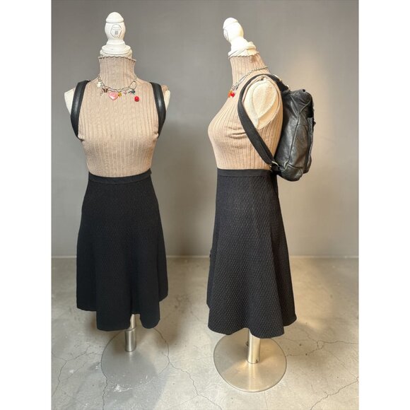 The SAK Ventura Convertible Backpack Black Leather Canvas Crossbody Bag Travel - Picture 4 of 11